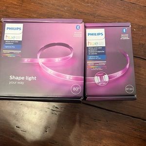 New Philips Hue 9ft Bluetooth and Zigbee Light Strip Bundle